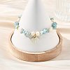 Shell Shape Alloy Enamel Charm Bracelets BJEW-JB13913-4