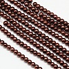 Eco-Friendly Dyed Glass Pearl Round Beads Strands HY-A002-4mm-RB039-1