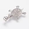 Brass Micro Pave Cubic Zirconia Pendants ZIRC-G104-23P-2