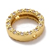Rack Plating Brass with Cubic Zirconia Bead Frame KK-S406-09D-G-2