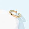 304 Stainless Steel Open Cuff Rings for Women RJEW-K309-11C-G-3