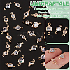 60Pcs 3 Styles Brass Pave Clear Cubic Zirconia Connector Charms FIND-UN0004-42-5