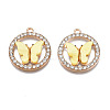 Alloy Rhinestone Pendants X1-PALLOY-S183-001H-RS-2
