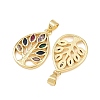 Brass Colorful Cubic Zirconia Pendants KK-L251-48G-2