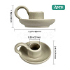 Gorgecraft Creative Teacup Shape Porcelain Candle Holder AJEW-GF0006-85A-2