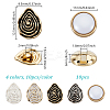 50Pcs 5 Styles Alloy Buttons BUTT-PH0001-46-2