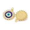 Rack Plating Brass Micro Pave Cubic Zirconia Pendants KK-H486-21G-01-2