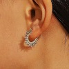 304 Stainless Steel and Brass Hoop Earrings FS-WG82045-28-1