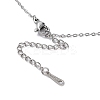 Non-Tarnish 201 Stainless Steel Moon with Star Pendant Necklace with Cable Chains NJEW-Q317-06P-4