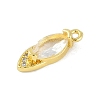 Brass Micro Pave Cubic Zirconia Pendants KK-B114-06G-02-2