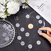 150Pcs Round Transparent Plastic Card Holder KY-CP0001-19-3