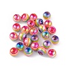 UV Plating Rainbow Iridescent Resin Beads X-RESI-I048-01E-3