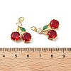 Cherry Brass Micro Pave Cubic Zirconia Pendants KK-L237-021G-01-3
