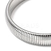 Non-Tarnish 304 Stainless Steel Flat Snake Chain Necklaces for Women NJEW-U049-01P-02-2