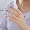 Word Jesus 304 Stainless Steel Finger Ring for Women RJEW-B035-04P-4