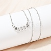 201 Stainless Steel Number 333 with Butterfly Wings Pendant Necklaces LS-NJEW-P332-01A-P-2