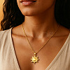 Vintage 306 Stainless Steel Sun Pendant Necklaces for Women IP0295-1