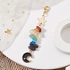 Moon Alloy Enamel Pendant Decorations HJEW-JM01276-03-3