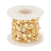 Brass Ring & Flat Round Link Chains CHC-M025-46G-3