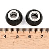 Spray Painted Glass European Beads GPDL-R001-11S-4
