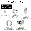 50Pcs 5 Styles Tibetan Style Alloy Pendants TIBEP-YW0001-85-2