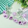 2Pcs Crochet Lily of The Valley Polyester Car Hanging Pendant HJEW-FG0001-14C-4