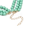 Bohemian Style Acrylic Faceted Rectangle Graduated Beaded 3 Layer Necklaces for Women WGBB337-07-3