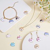 24Pcs 8 Styles Alloy Enamel Pendant Cute Print Cat Head Pendant DIY Necklace Bracelet Pendant Earring Accessories JX584A-5