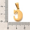 Ion Plating(IP) 304 Stainless Steel Rhinestone Pendants STAS-U035-01G-C-3