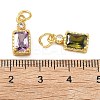 Brass Micro Pave Cubic Zirconia Pendants KK-L264-05G-3