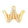 Brass Micro Pave Cubic Zirconia Charms KK-C117-12G-W-1