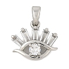 Brass Micro Pave Cubic Zirconia Pendants KK-U056-02P-1