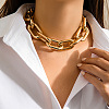 Aluminum Chunky Cable Chain Necklaces for Women FS-WG5116E-09-1