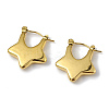 Ion Plating(IP) 304 Stainless Steel Star Thick Hoop Earrings for Women LS-EJEW-I284-08G-1
