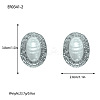 Alloy & Plastic Pearl Stud Earrings WGEF248-02-1