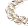 Electroplate Triangle Glass Beads Strands EGLA-A036-11A-PL02-3