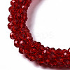 Faceted Transparent Glass Beads Stretch Bracelets BJEW-S144-002F-02-3