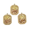 Real 14K Gold Plated 304 Stainless Steel Pendants STAS-R005-10G-03-1