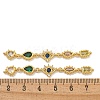 Rack Plating Brass Colorful Cubic Zirconia Eye & Teardrop & Heart Connector Charms KK-C074-18G-3