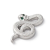 Brass Pave Clear Cubic Zirconia Pendants KK-V016-16P-2