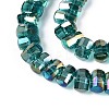 Electroplate Transparent Glass Beads Strands EGLA-N022-09A-B06-3