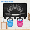 Wood & Iron Wall Mounted Hangers HJEW-WH0055-228-4