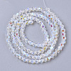 Electroplate Glass Beads Strands LS-EGLA-Q118-3mm-C17-2