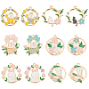 24Pcs 12 Styles Alloy Enamel Pendants ENAM-SC0005-37-1