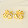 Stylish 304 Stainless Steel Clover Cuff Ring for Women UH3775-2-1
