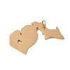 Ion Plating(IP) 304 Stainless Steel Pendants STAS-T038-84G-2