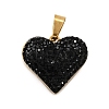 201 Stainless Steel Clay Pendants STAS-R166-02A-G-1