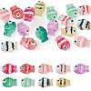 18Pcs 9 Colors Glass Beads LAMP-TA0001-83-1