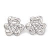 Non-Tarnish Flower 304 Stainless Steel Stud Earrings EJEW-H013-27P-1