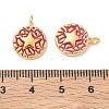 304 Stainless Steel Enamel Pendants STAS-Q119-11G-03-3
